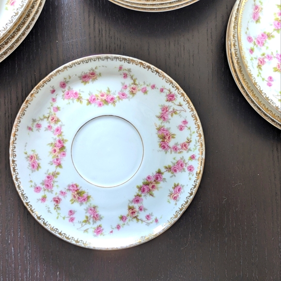 Antique AP Austria Bridal Rose Tea Cup, Saucer, and Dessert Plate Set - 1900s - Picture 6 of 9